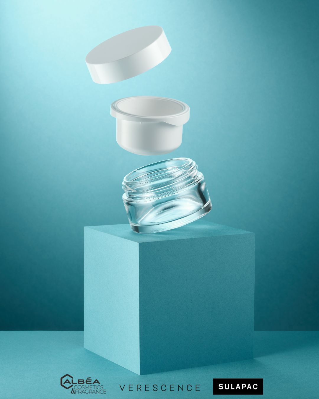 twirl refillable glass jar 